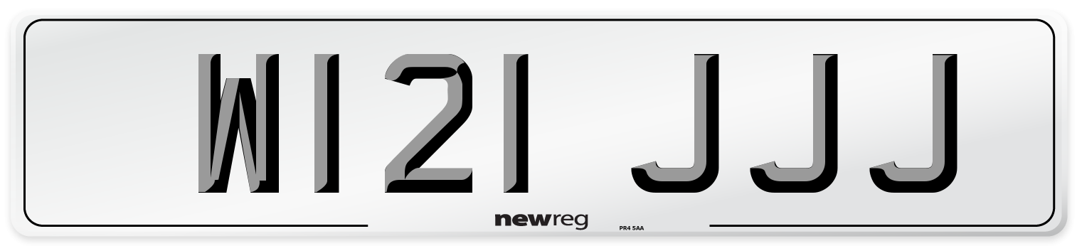 W121 JJJ Number Plate from New Reg